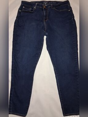 Mid-Rise Skinny Jeans Dark Wash Denim 16S Signature By Levi Strauss & Co.